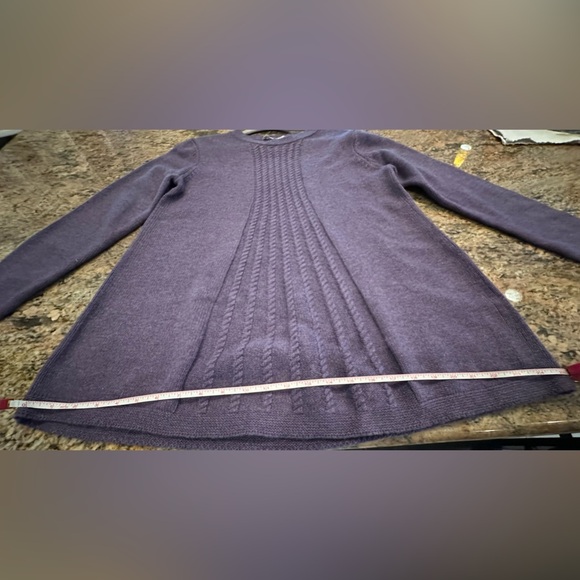 Soft Surroundings Deep Purple Cable Knit Top - Picture 5 of 5